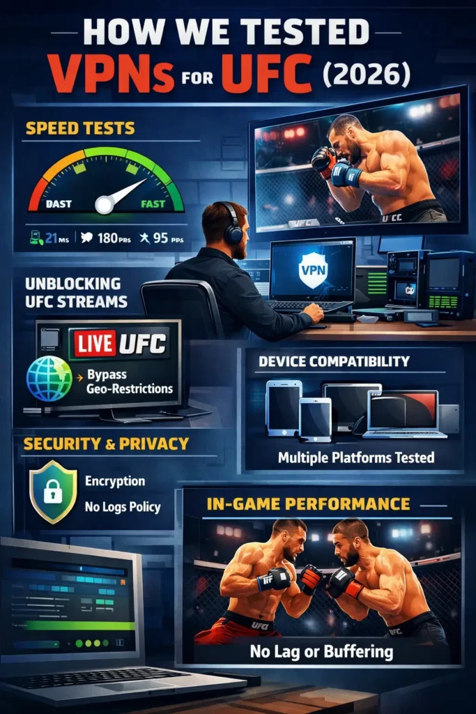 How We Tested VPNs for UFC (2026)