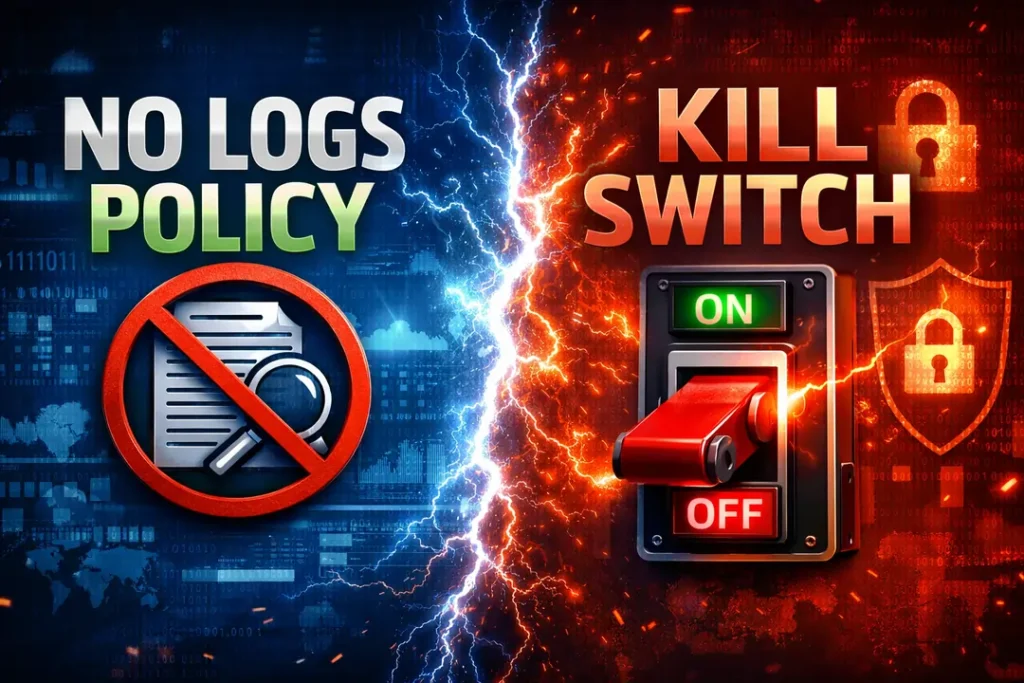 no logs policy and kill switch