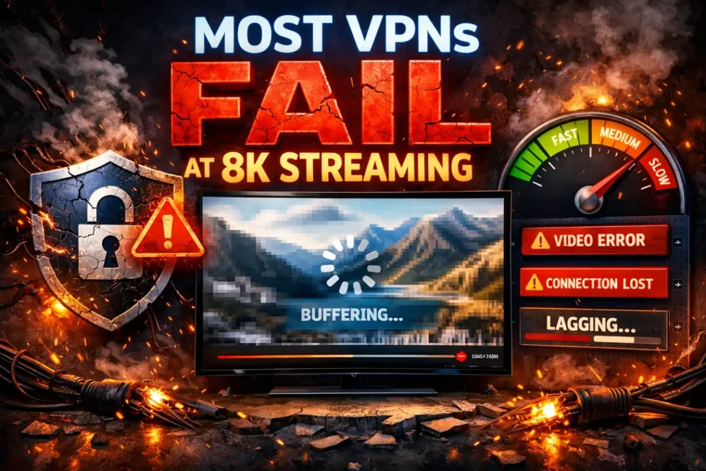 Most VPNs Fail at 8K Streaming