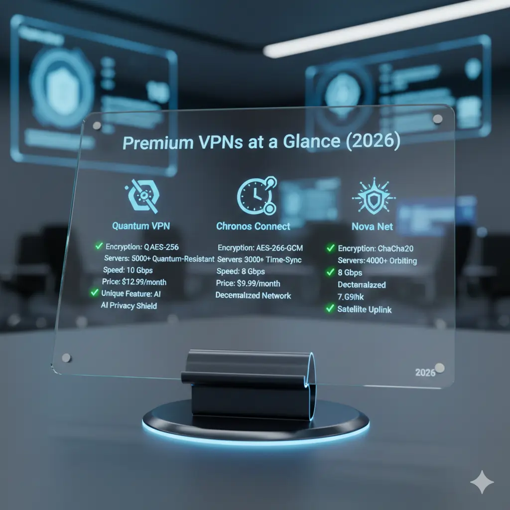 Premium VPNs at a Glance (2026)