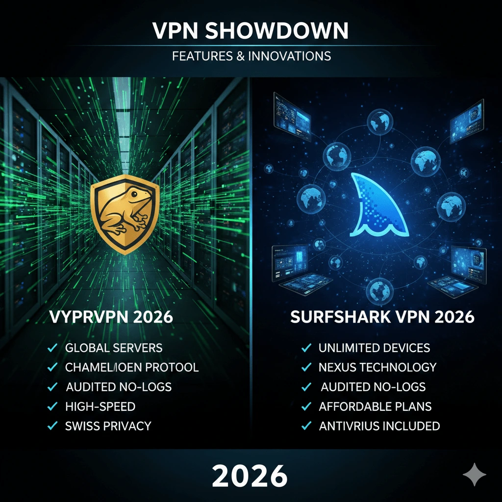VyprVPN vs Surfshark (2026)