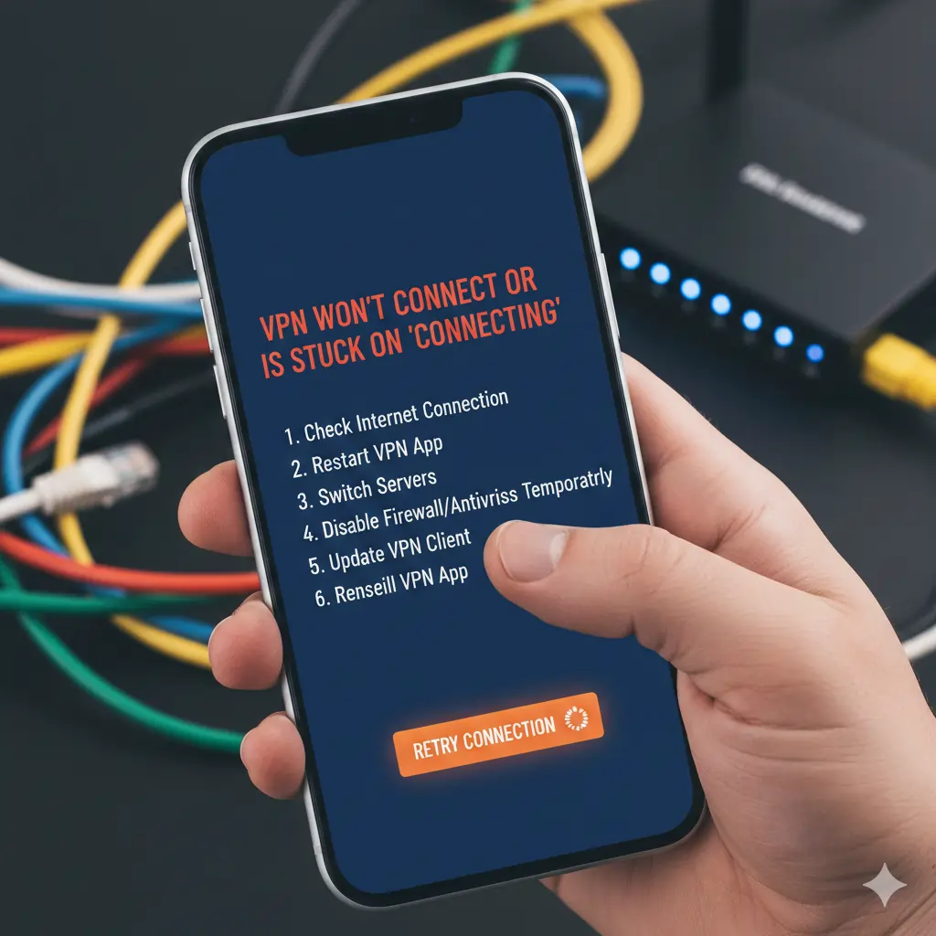 VPN Won’t Connect or Is Stuck on “Connecting”