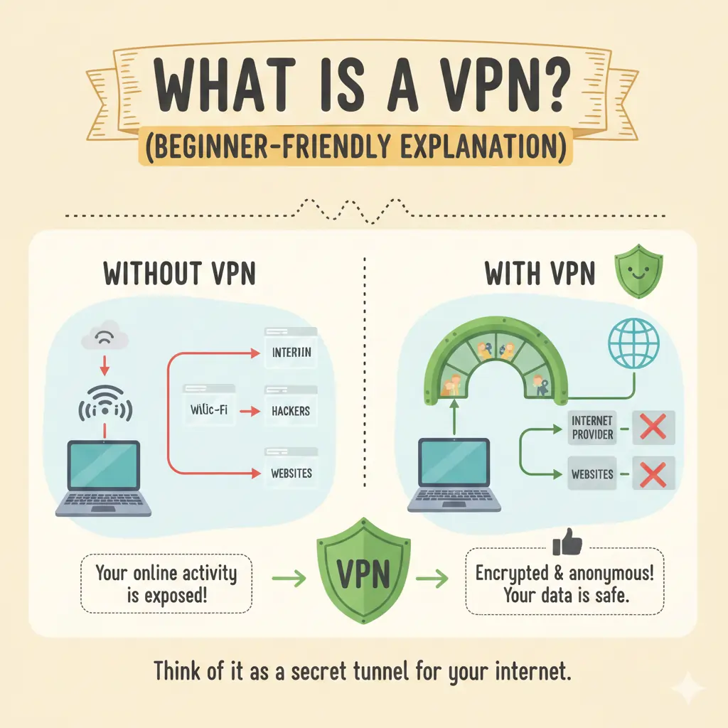What Is a VPN? (Beginner-Friendly Explanation)