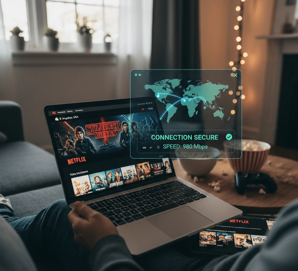 Testing Netflix with vpn