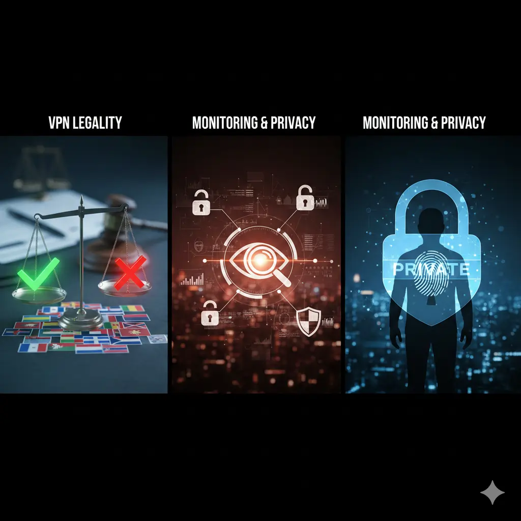 VPN Legality, Monitoring & Privacy