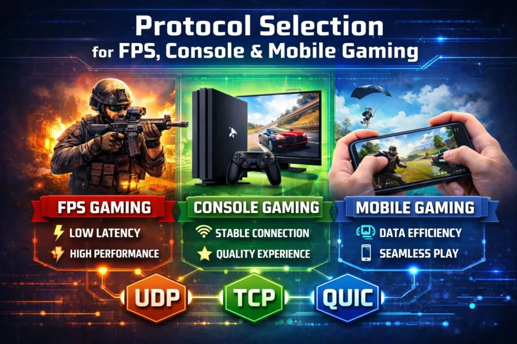 Protocol Selection for FPS, Console & Mobile Gaming