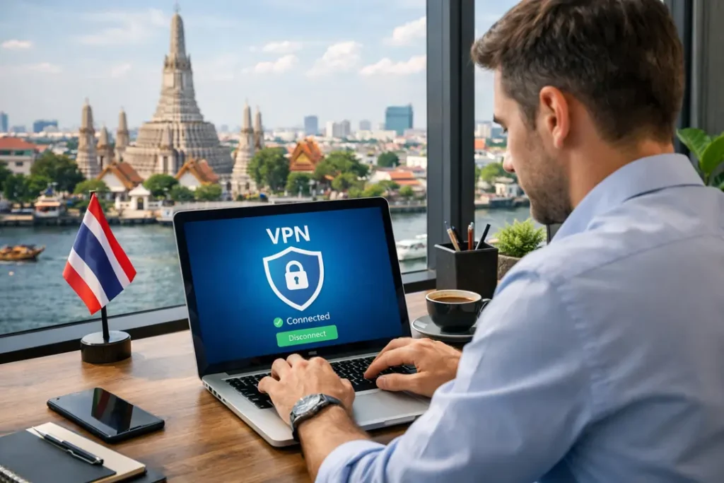 Working in Bangkok with VPN security