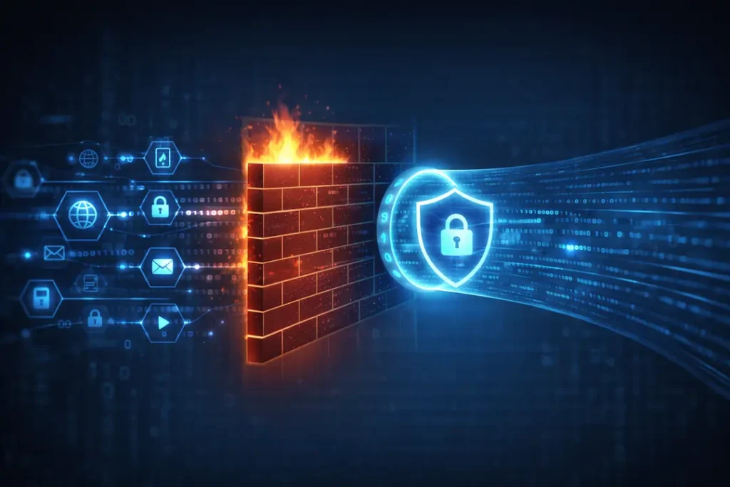 Encrypted VPN tunnel bypassing internet firewall filtering system