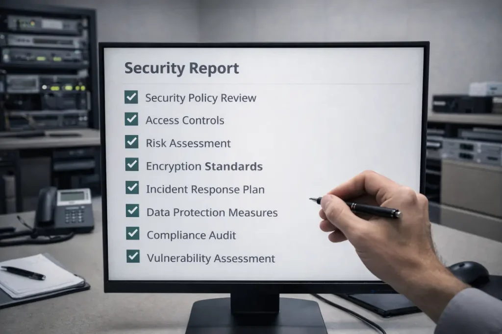 Independent security audit report being reviewed for VPN transparency