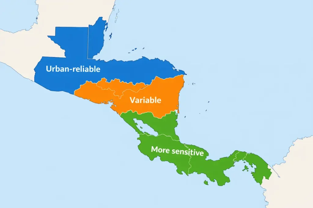 HOW INTERNET ACCESS VARIES ACROSS CENTRAL AMERICA
