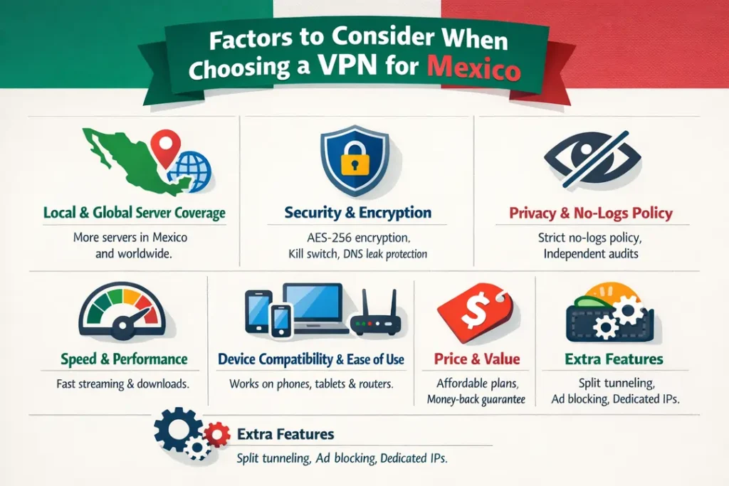 Factors to Consider When Choosing a VPN for Mexico